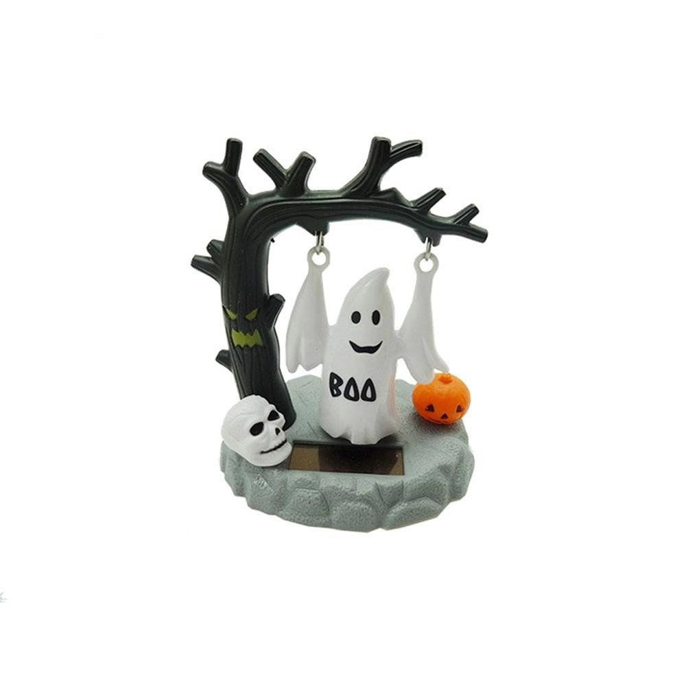 Grappige Zonne-energie Halloween Swing Ghost Toy Home Car Ornament