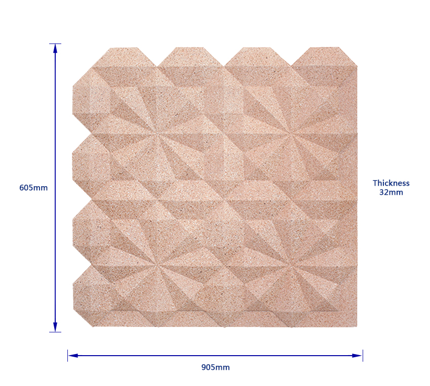 Wandpaneel met geometrisch patroon