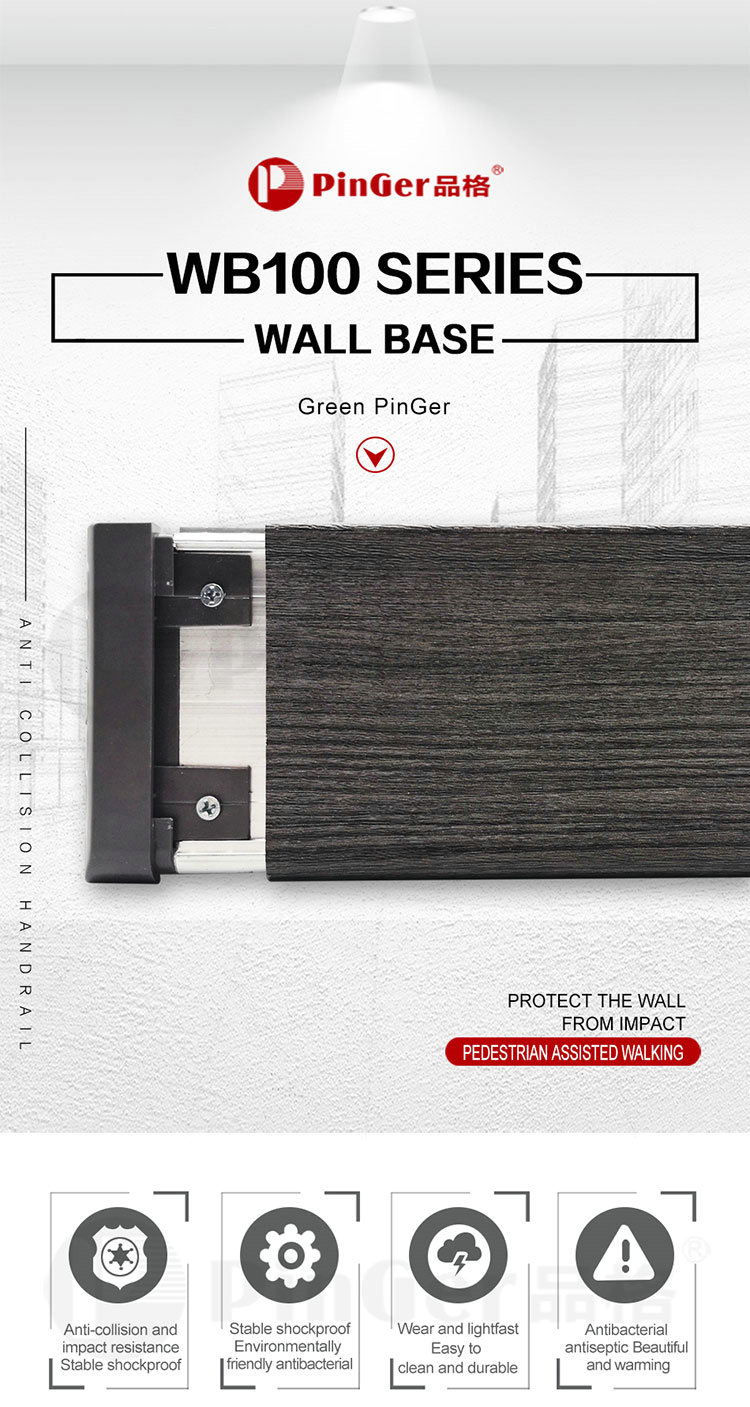 Niet-PVC High Impact Wall Base-systeem voor muurbescherming
