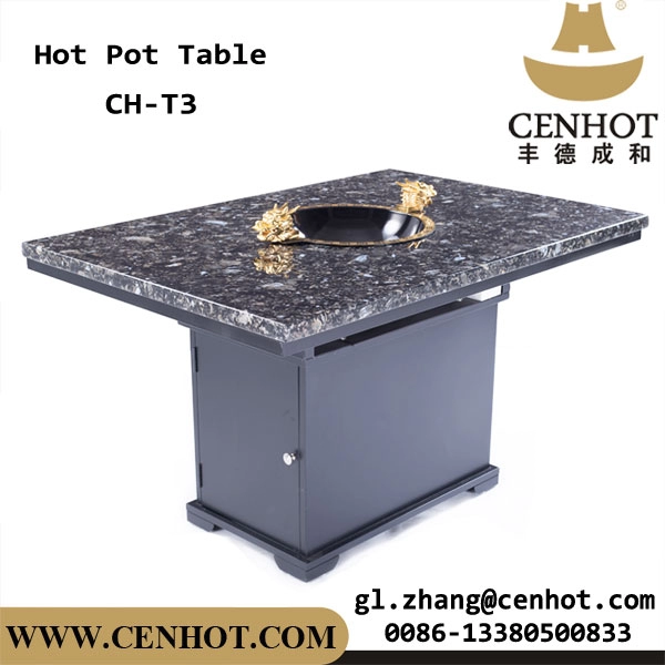CENHOT Hoge kwaliteit marmeren tafelblad Restaurant Hot Pot-tafel