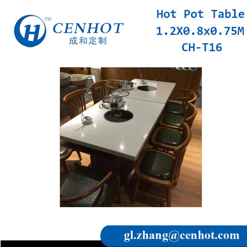 Hot Pot-tafelblad met Hot Pot-inductiekookplaten Leveranciers China - CENHOT