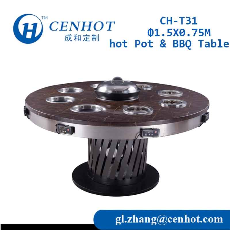 Aangepaste kleine hete pot en Koreaanse BBQ-tafel te koop CH-T31 - CENHOT