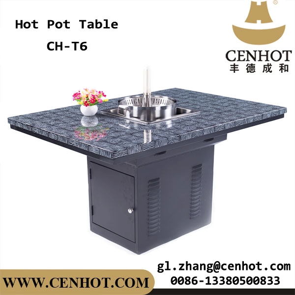 CENHOT Commerciële Restaurant Hot Pot Tafel Met Lift Hot Pot
