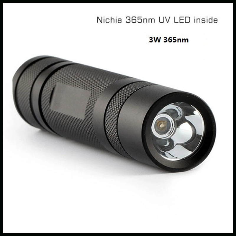 UV-led-zaklamp NICHIA 365nm 3W