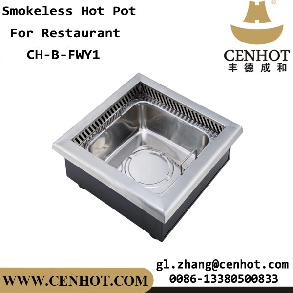 CENHOT Commercieel Restaurant Rookloze Hot Pot Ingebed Op Tafel