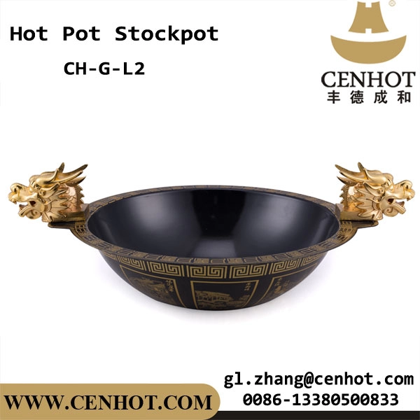 CENHOT Dragon Head Hot Pot-voorraadpotten met emaille laag