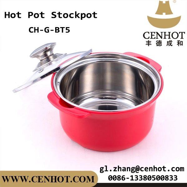 CENHOT Chinese Mini Hot-pot Kookgerei Kleurrijke Roestvrijstalen Hotpot Set