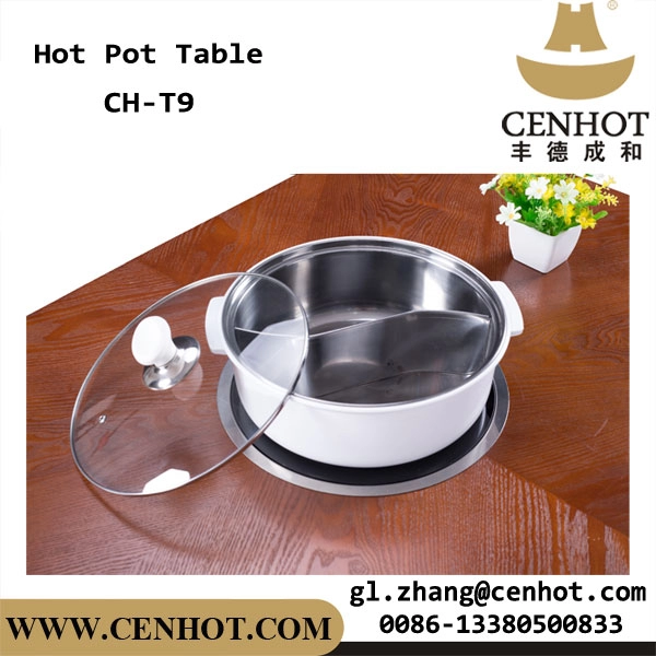 CENHOT Hot-sale houten tafelblad Hot-pot tafel voor restaurant