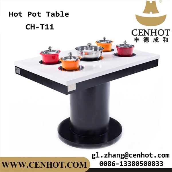 CENHOT Commerciële Aangepaste Restaurant Eettafel Indoor Hot Pot Tafel