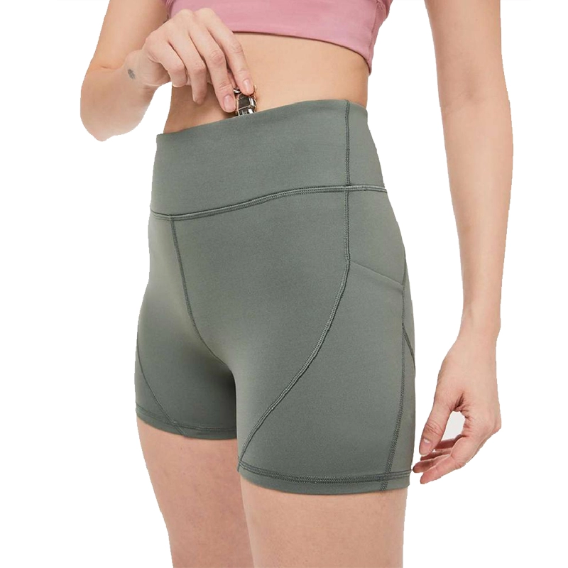 Gepersonaliseerde hoge taille dames yoga squat proof biker shorts