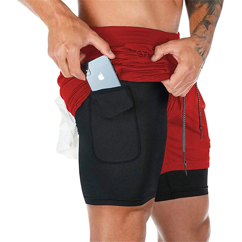 Heren 2-in-1 Stealth Shorts 7 Inch Gym Yoga Outdoor Sport Shorts