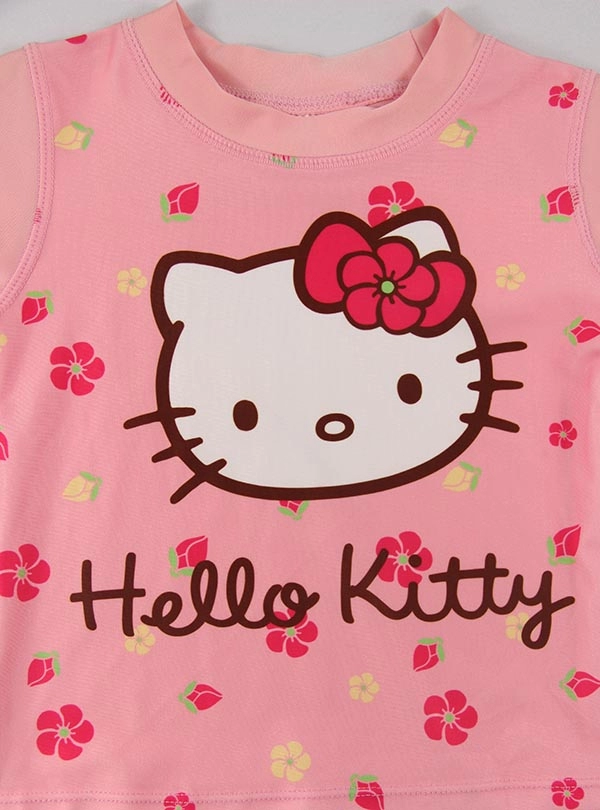 Roze Hello Kitty Rashguard-T-shirts voor peuters voor meisjes