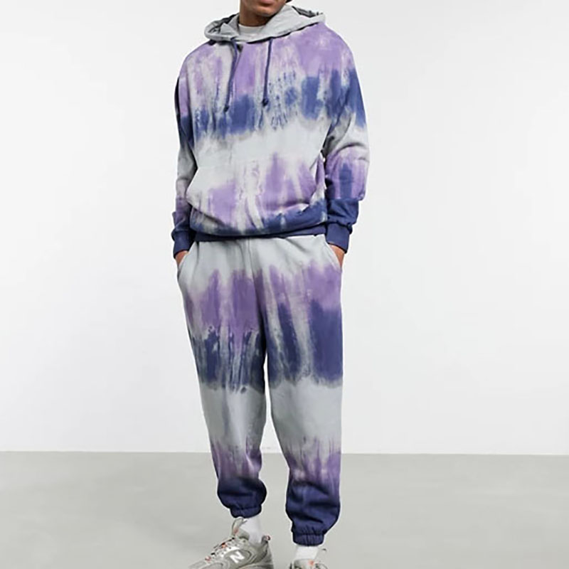 High quality tie dye color oversize mens hoodie