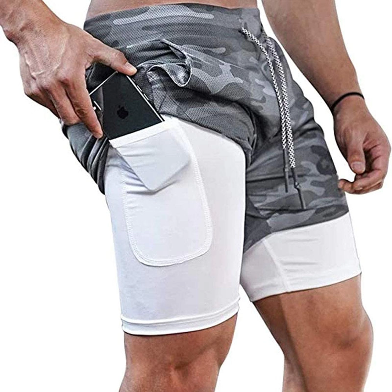 Heren 2-in-1 Stealth Shorts 7 Inch Gym Yoga Outdoor Sport Shorts