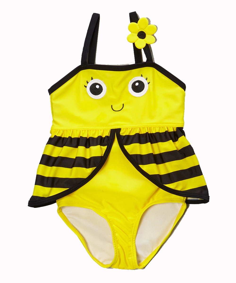 Leuke bijen Strappy gele kindermeisjes badpakken uit één stuk