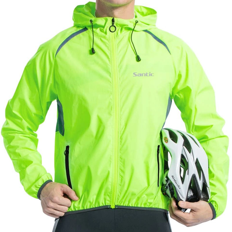 Winddicht UV-bescherming fietsjack voor heren, windjas met lange mouwen