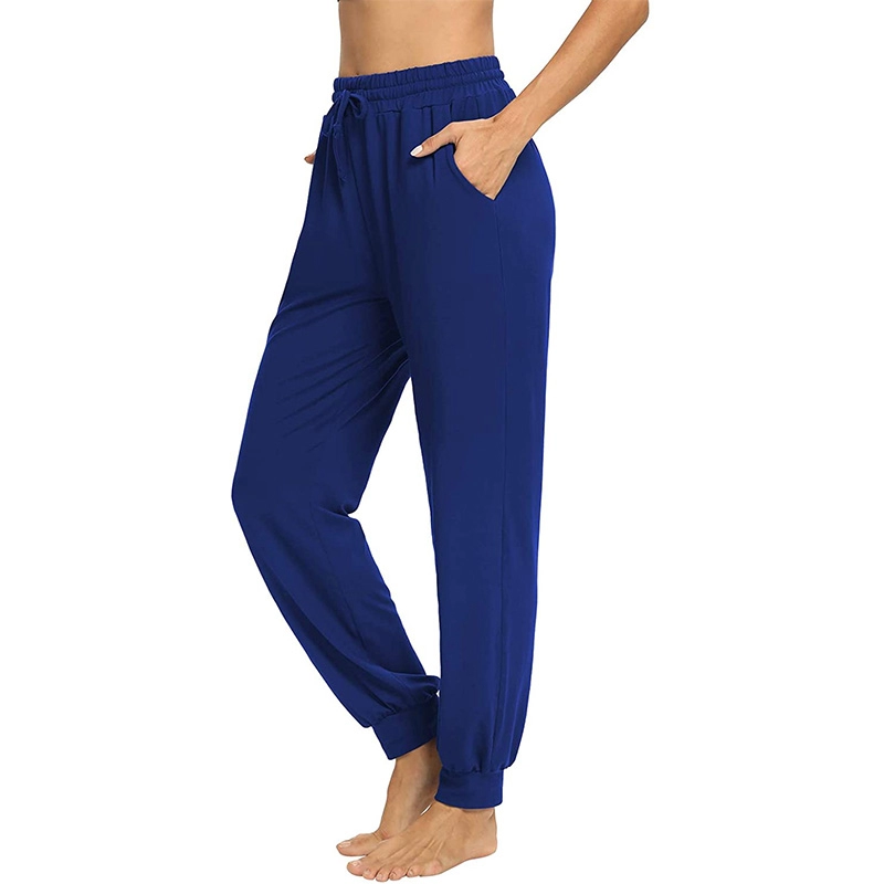 Yoga-joggingbroek voor dames met zakken Trekkoord Workout Joggers Loungebroek Casual atletische hardloopbroek