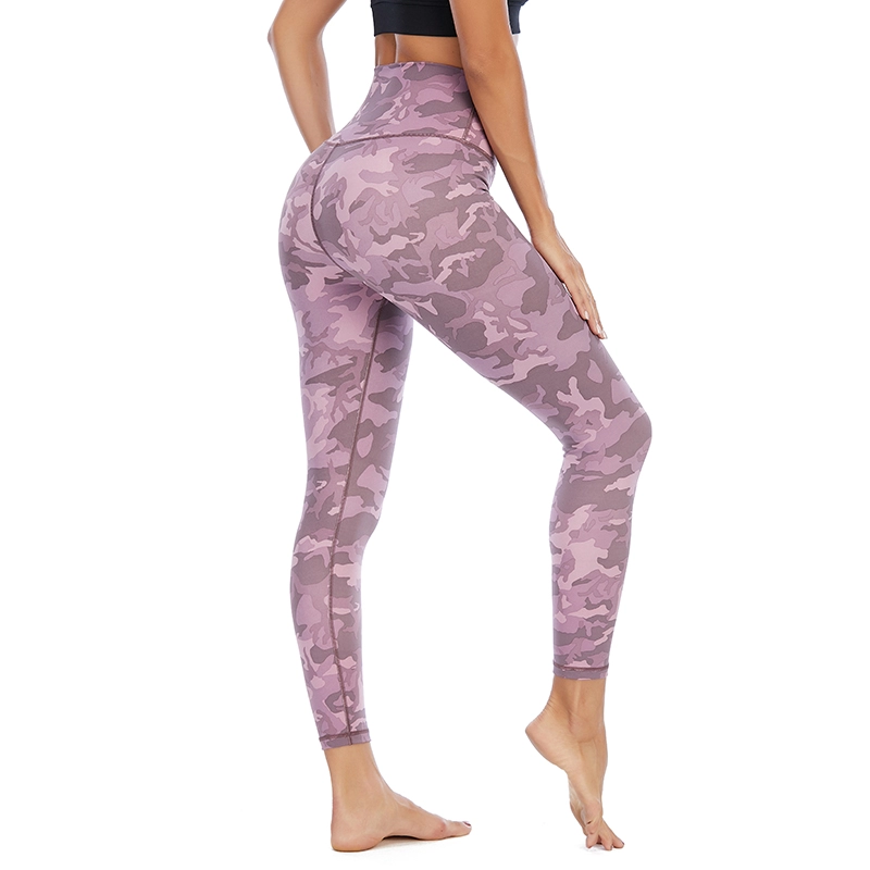 Hoge taille camouflage print dames yoga legging