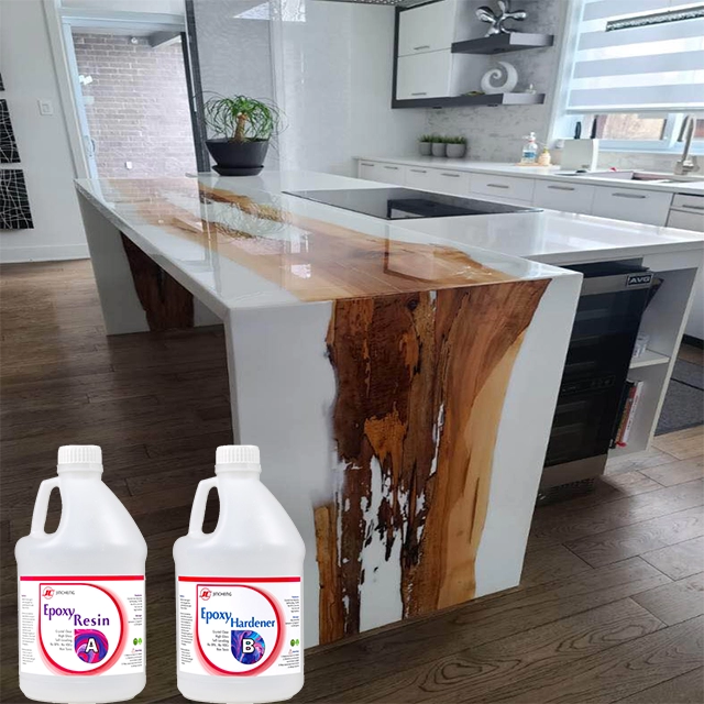 3 gallon vloeibaar glas epoxyhars Helder gietharsen epoxy voor houten tafel