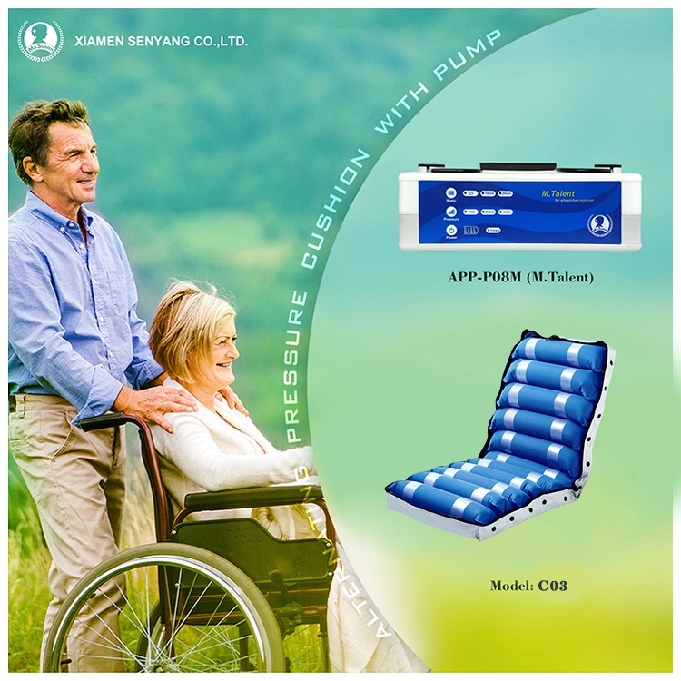 Custom zise oem comfort wisseldruk anti doorligwonden medische opblaasbare pad stoel stoel rolstoel luchtkussen