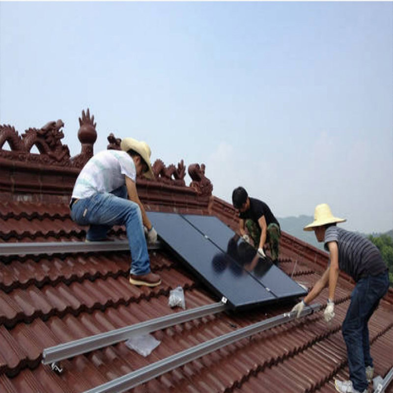 solar roof tile mount project