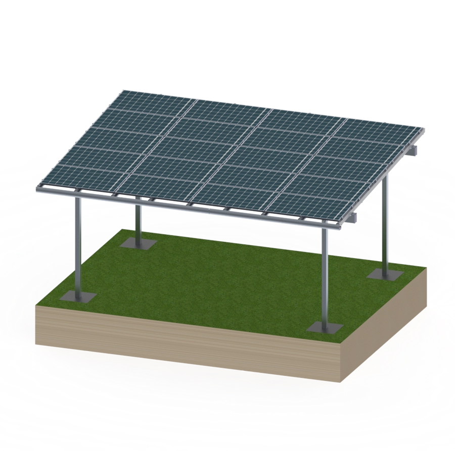 10 kw aluminium frame voor carportconstructies op zonne-energie