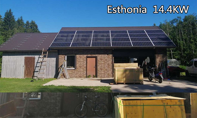 Esthonia solar mounting project case on roof