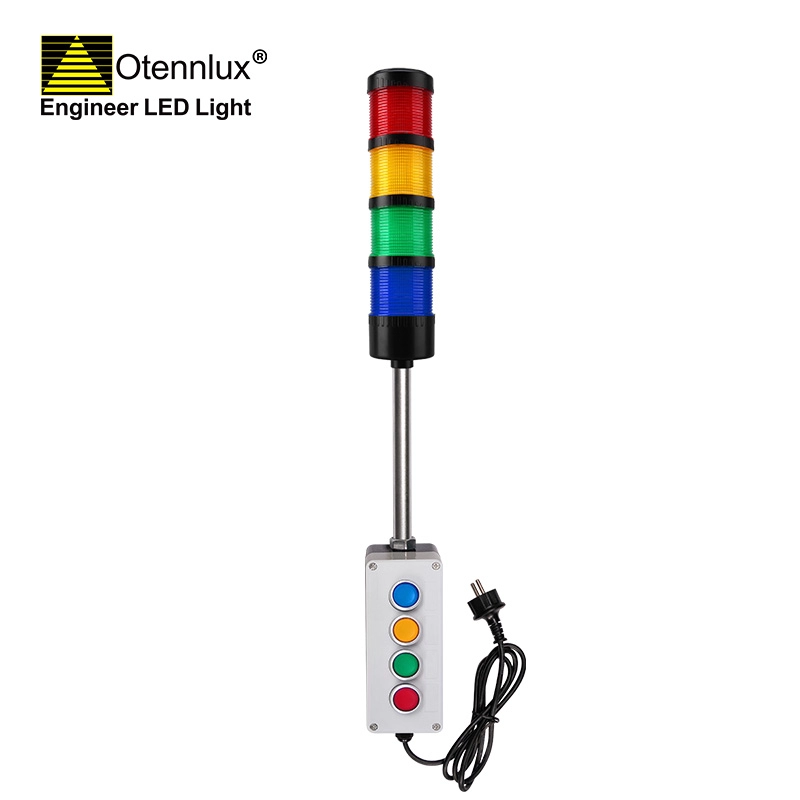 MSL1-401 110v 4 kleuren Signaaltoren Licht met schakelknop
