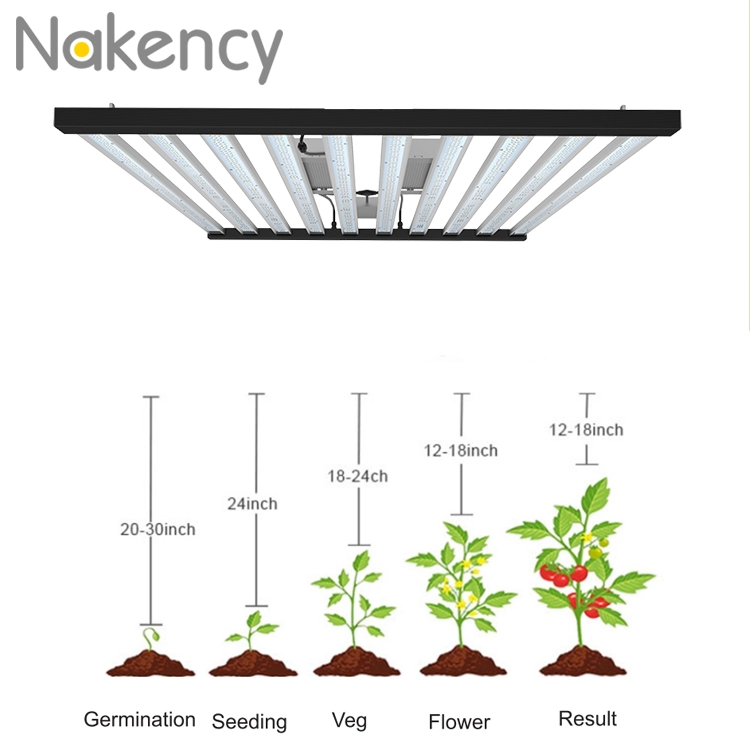 1200w 10 afneembare LED-plantenlampen voor groentegroei