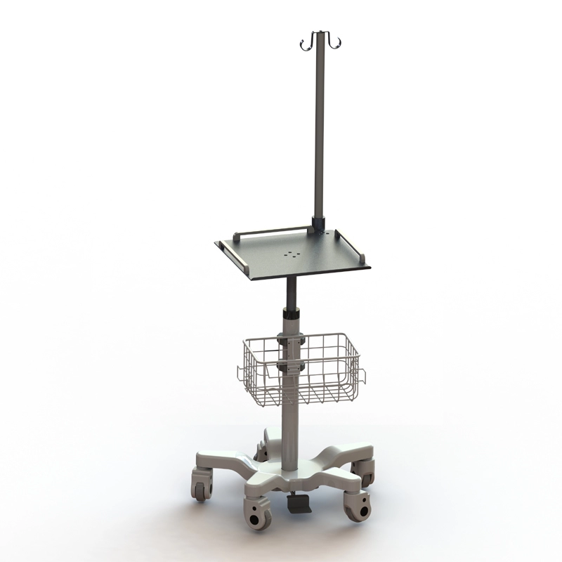Pneumatische hoogteverstelling ECG-trolley met infuusstandaard