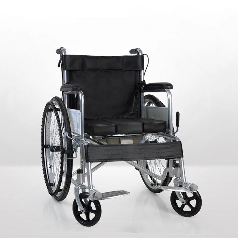 Handmatige lichtgewicht medische opklapbare rolstoel met toilet