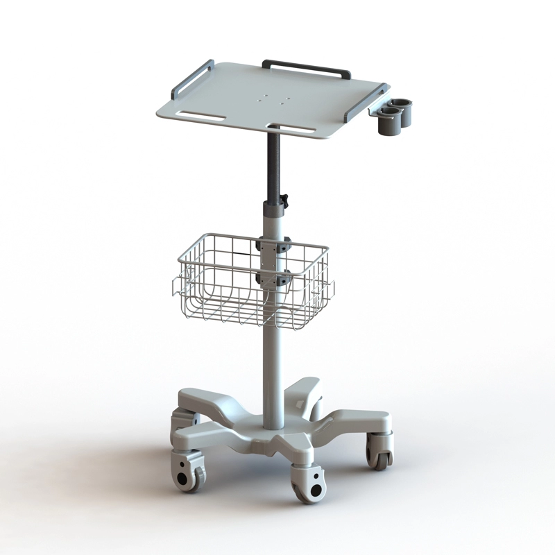 Medisch gebruik In hoogte verstelbare ECG-trolley met ophangbeker voor scanner