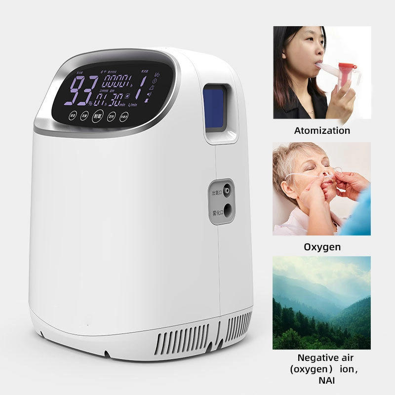 Lcd-scherm Kleine draagbare zuurstofconcentrator voor thuisgebruik