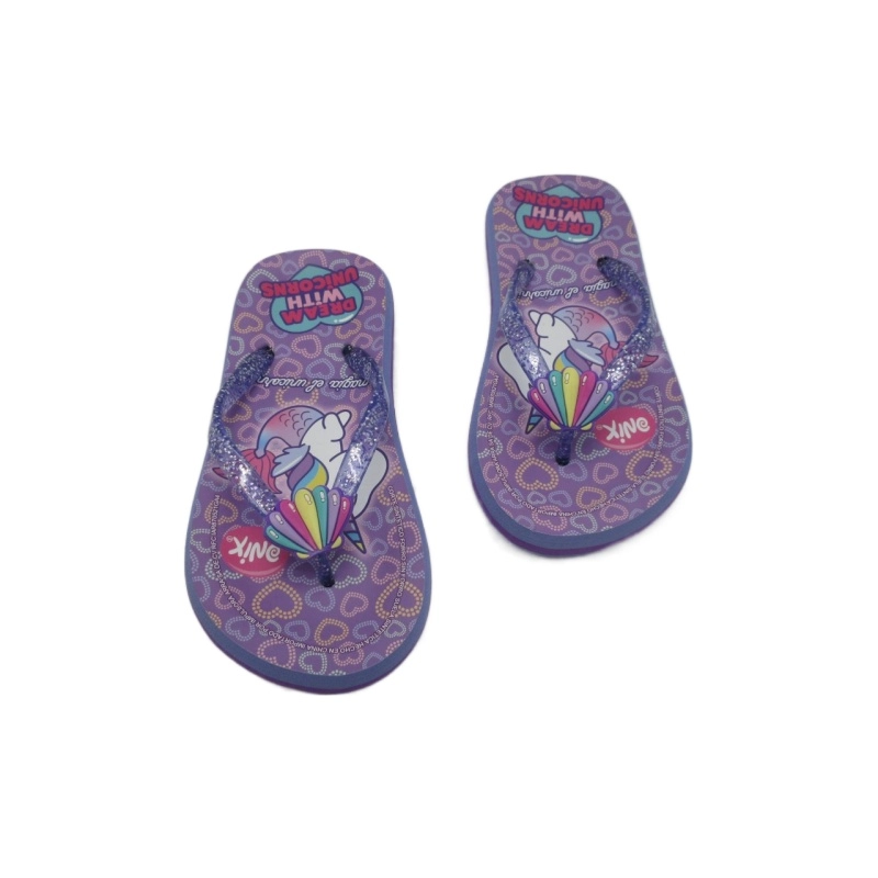 Kinderen glitter teenslippers met film bedekkende binnenzool Colorfully