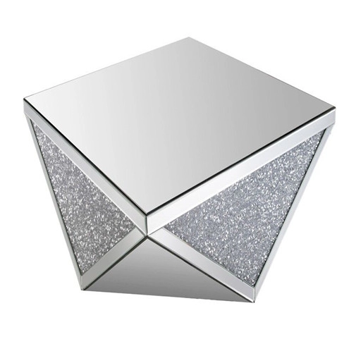 Groothandel luxe geplette diamanten vierkante gespiegelde salontafel