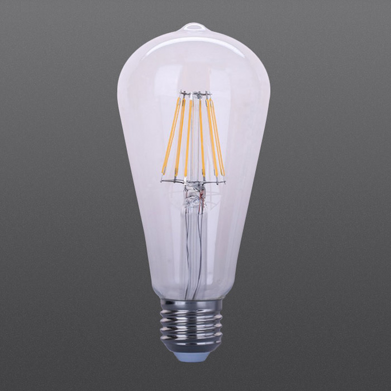 LED filament bulb ST64 6W