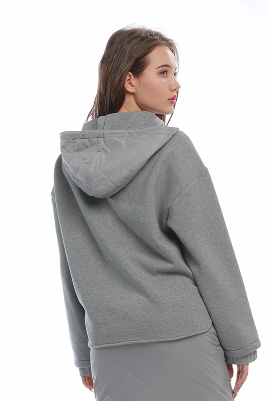 Herfst grijze casual oversized fleece pullover hoodies voor dames