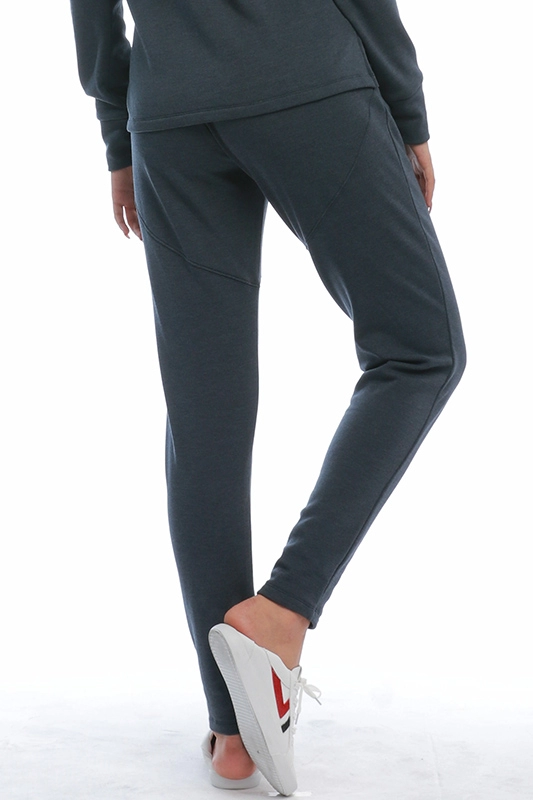 China Fabriek Casual Basic Slanke Elastische Taille Geen Pocket Jogger Active Wear Sweatpants Voor Dames