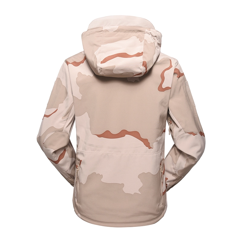 Drie woestijncamouflage militaire winterfleece jas