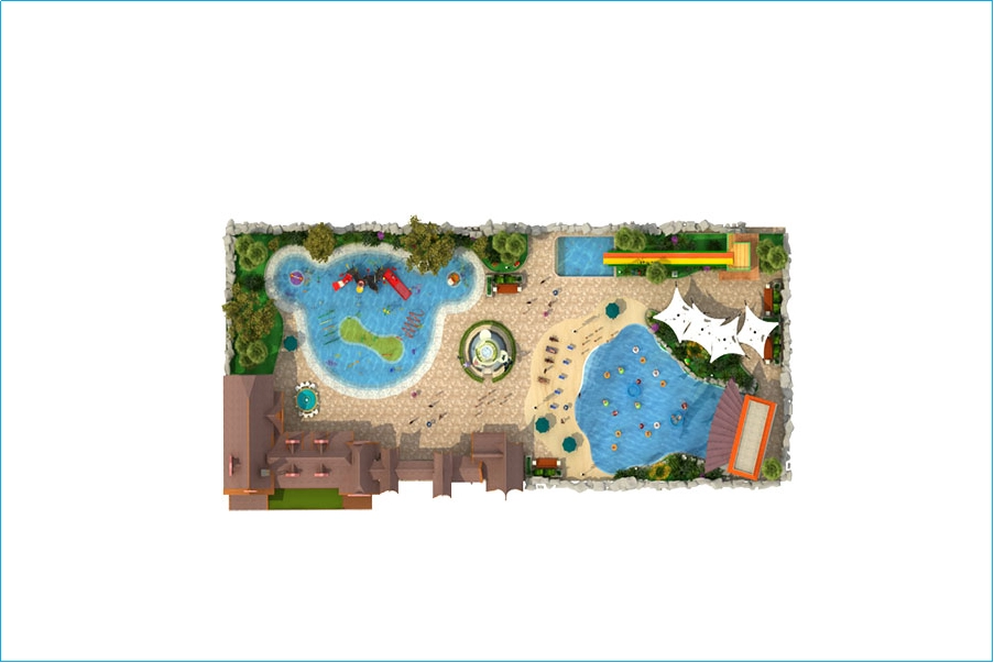 4000㎡ Turnkey-oplossing voor het waterpark voor ouders en kinderen