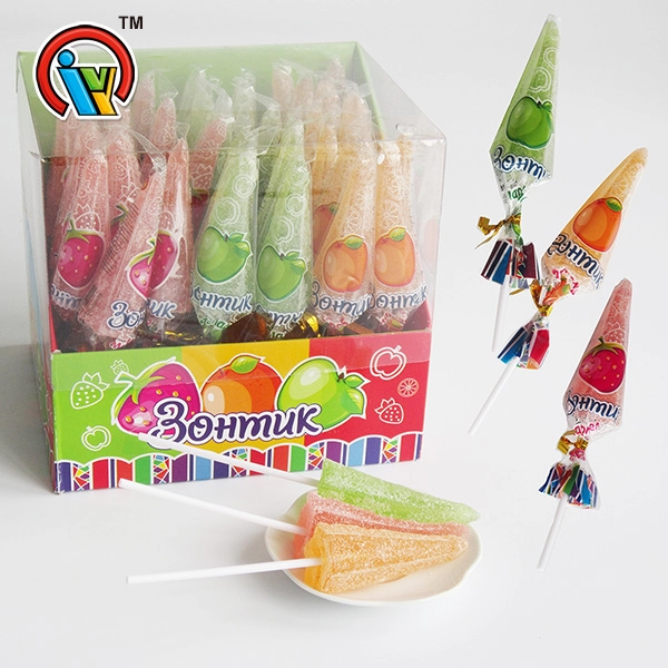Parapluvorm Fruitig Gummy Lollipop Snoep