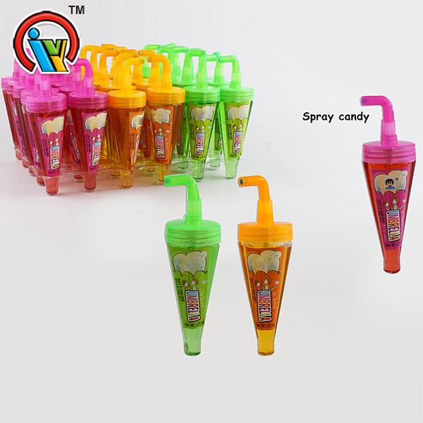 unbrella shape fruity spray liquid candy