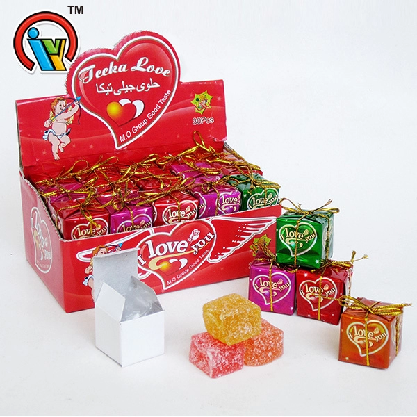 Mooie verpakking geschenkdoos vierkante gummy candy jelly candy
