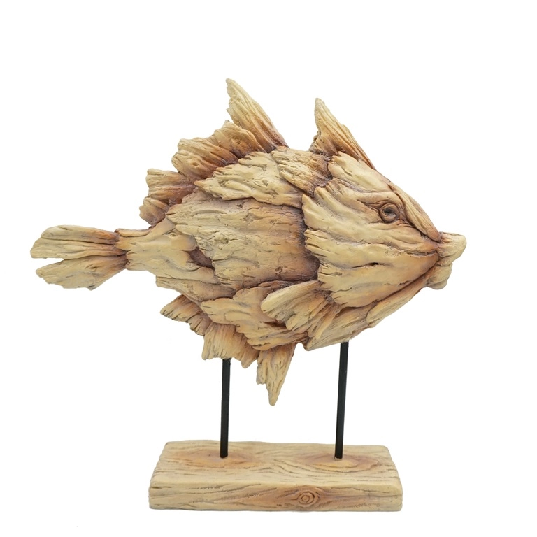Drijfhout Design hars vis sculptuur voor Home Decor