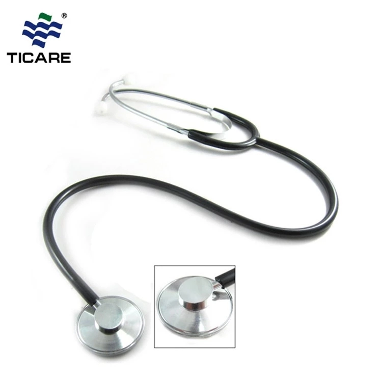 Stethoscoop met één kop voor volwassenen (TC1057) Aluminiumlegering - Zwart