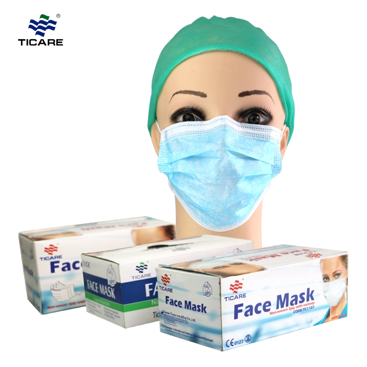 Gewone medische non-woven enkellaags wegwerp stofdicht gezichtsmasker