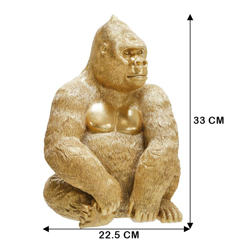 Hars gouden gorilla standbeeld
