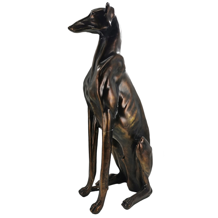 Resin Jachthond in bronskleuring