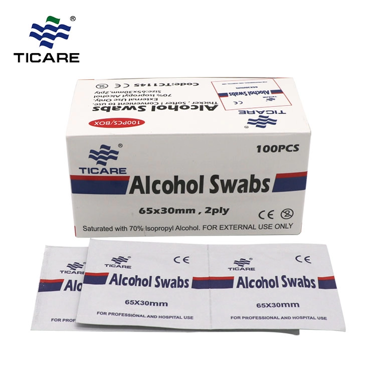 Disposable Skin antiseptische medische alcohol prep pad