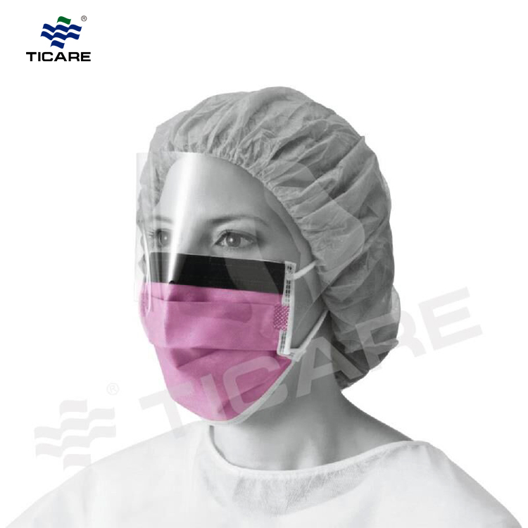 Wegwerp non-woven gezichtsmasker met oogscherm